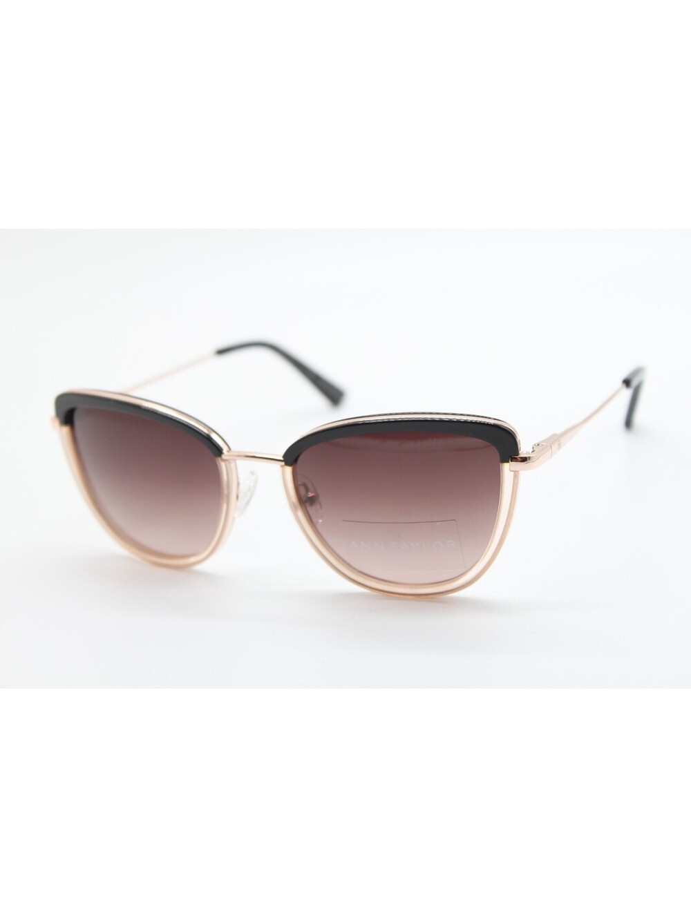 NEW ANN TAYLOR PETITE ATP924 C01 GOLD BLACK AUTHENTIC SUNGLASSES 52-18